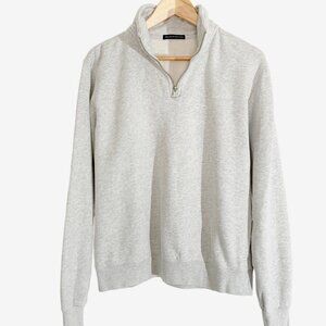 BRANDY MELVILLE Classic Sport Grey 1/2 Zip Sweatshirt / size Small